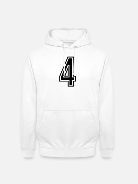 4 Zahl symbol - Unisex Hoodie - Weiß