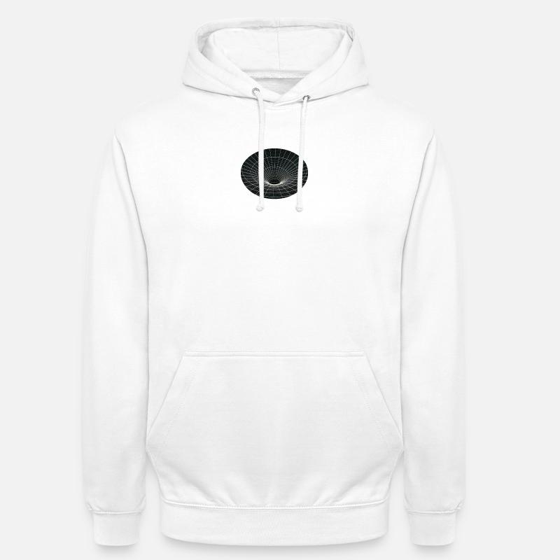 Vortex Grid Wormhole - Unisex Hoodie - white