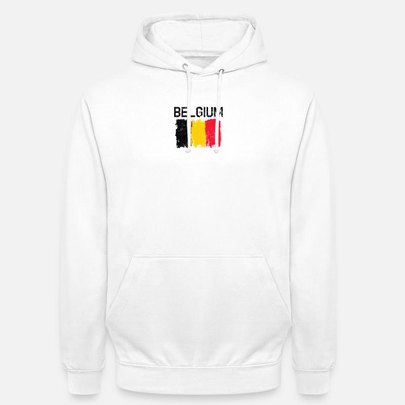Stries de brosse jaune rouge marquées - Sweat-shirt à capuche unisexe - blanc