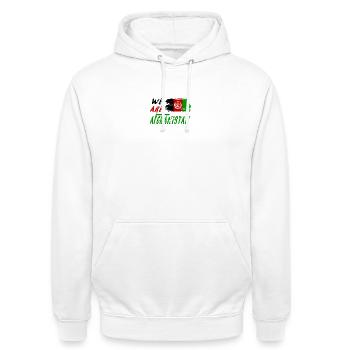 Wir sind Afghanistan - Unisex Hoodie - Weiß - Vorne - AI Model Male 185 dark (185cm) & AI Model Female 172 dark (172cm)