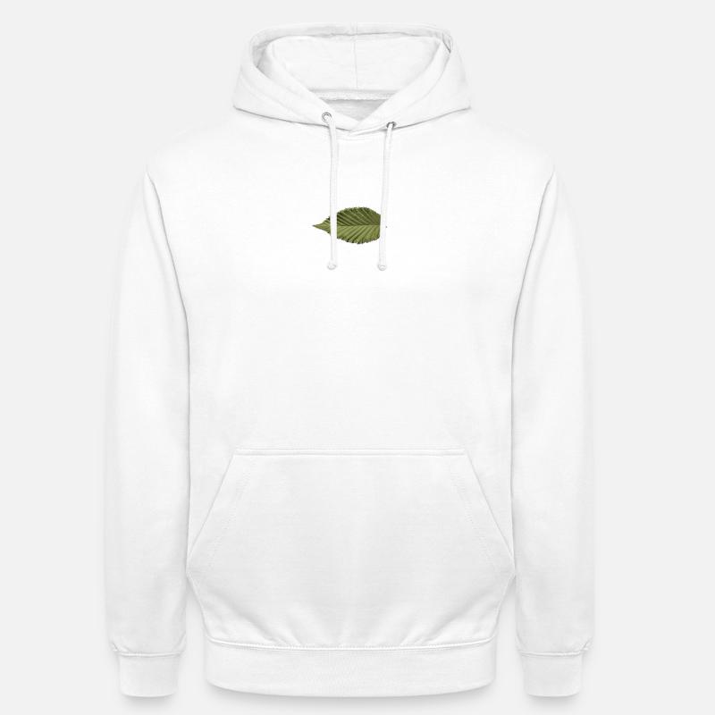 Structure foliaire : motif vert olive - Sweat-shirt à capuche unisexe - blanc