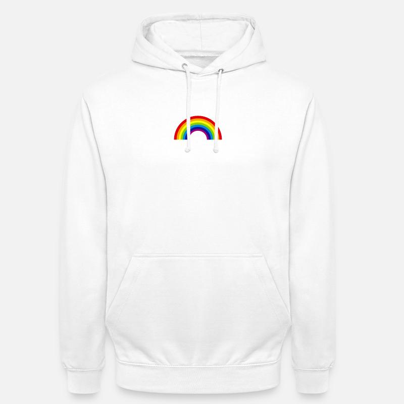 regnbåge - Luvtröja unisex - vit