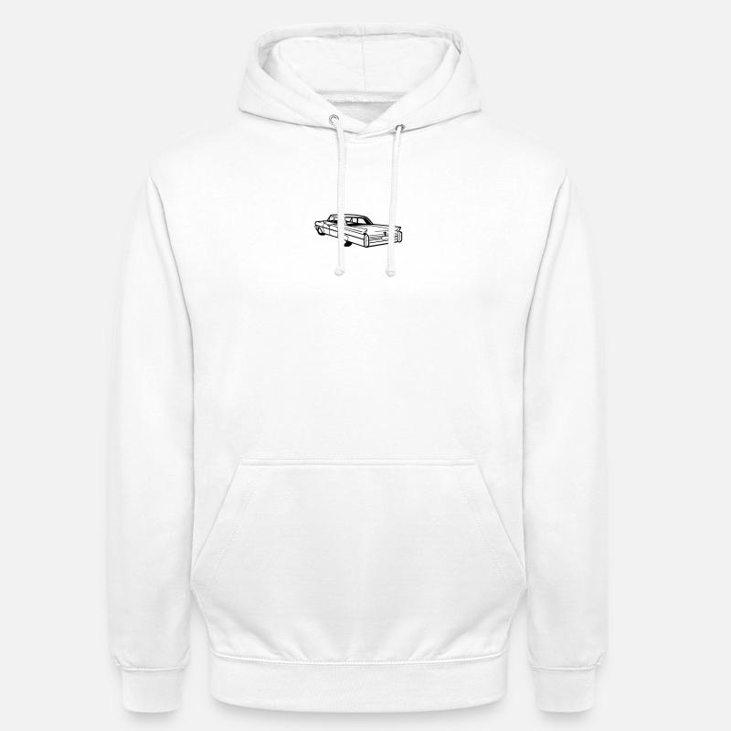 Caddy Vektor - Oldtimer, Low Rider - Unisex Hoodie - Weiß