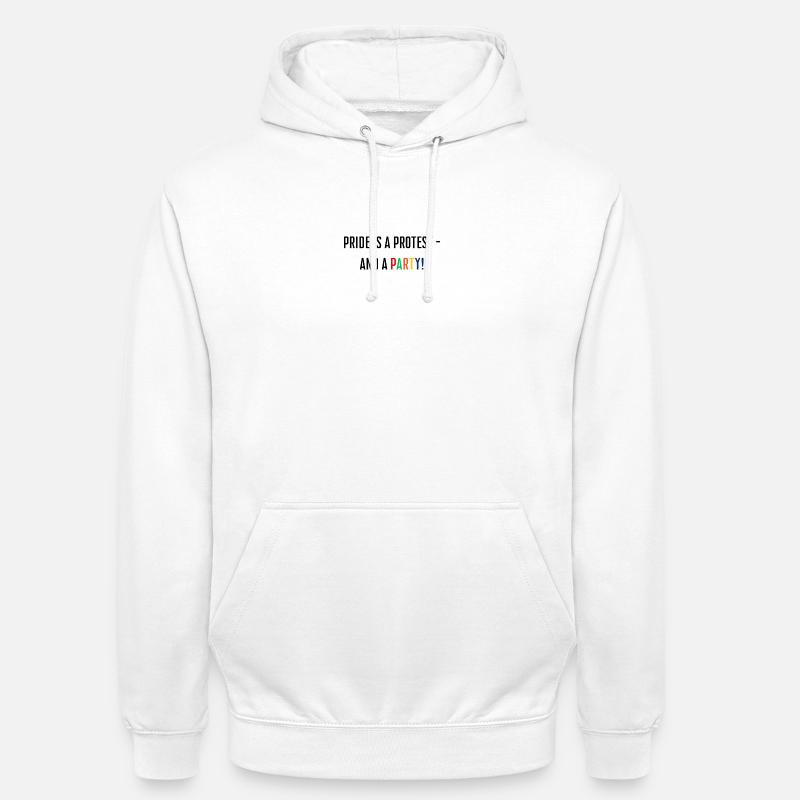 Pride is a protest - and a party! - Unisex Hoodie - white