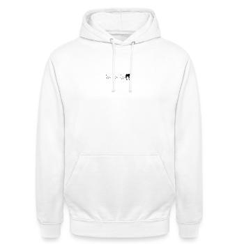 Herzschlag Elefant - Unisex Hoodie - Weiß - Vorne - AI Model Male 185 dark (185cm) & AI Model Female 172 dark (172cm)