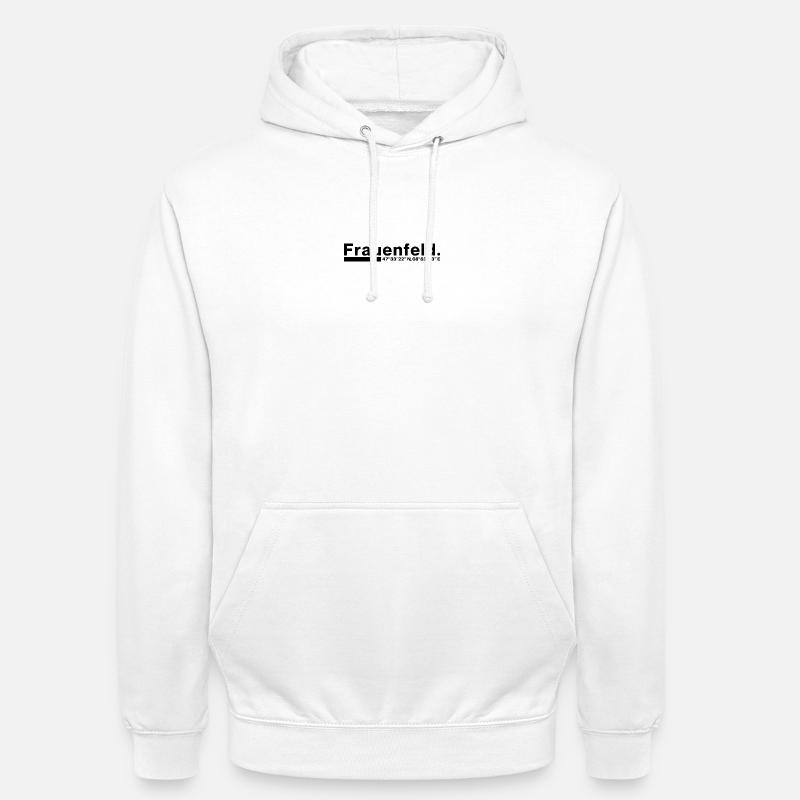 Coordonnées Frauenfeld Thurgovie - Sweat-shirt à capuche unisexe - blanc