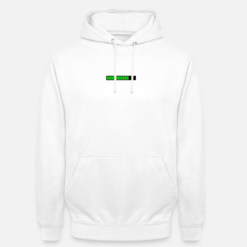 Rectangle loading bar Black Green (75%) - Unisex Hoodie - white