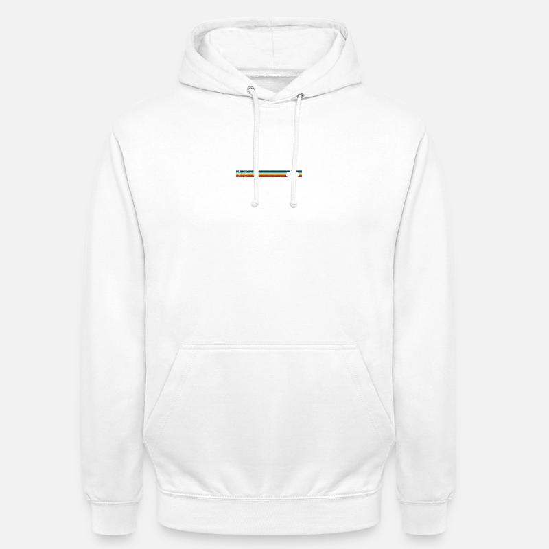 Conception de vélo à rayures arc-en-ciel - Sweat-shirt à capuche unisexe - blanc