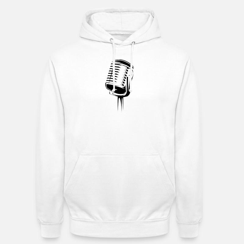mikrofon illustration Symbol Geschenk microphon - Unisex Hoodie - Weiß