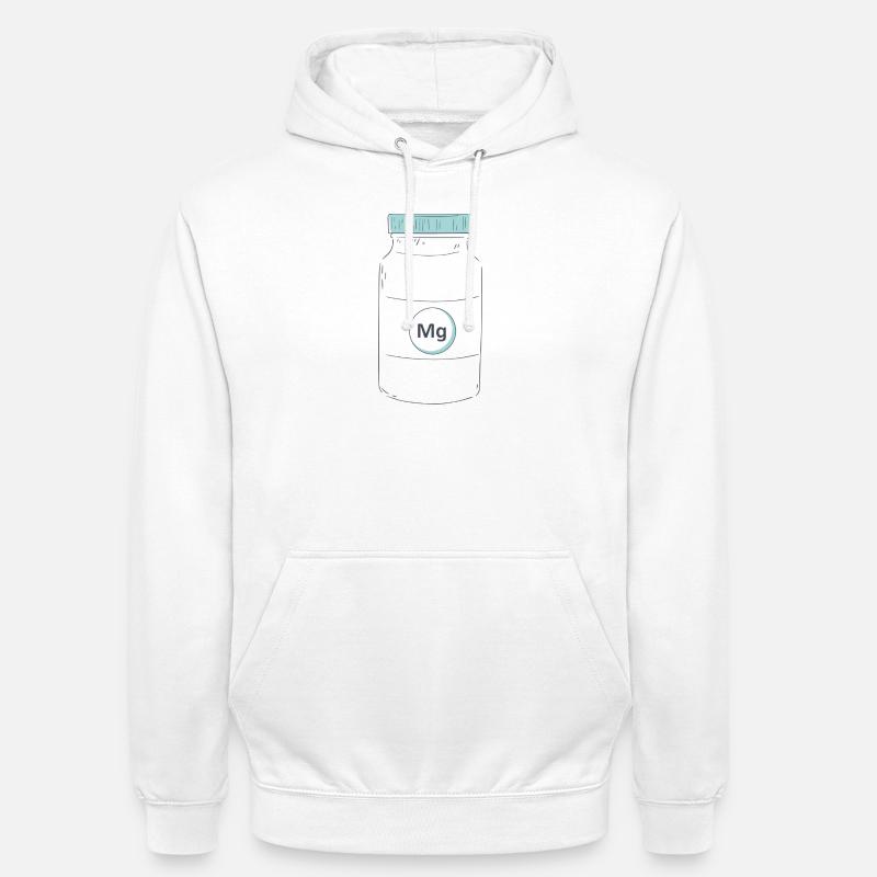 Complément alimentaire protéine de magnésium - Sweat-shirt à capuche unisexe - blanc
