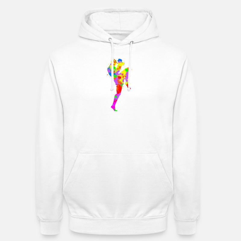 Rainbow Splash Runner - Unisex Hoodie - white