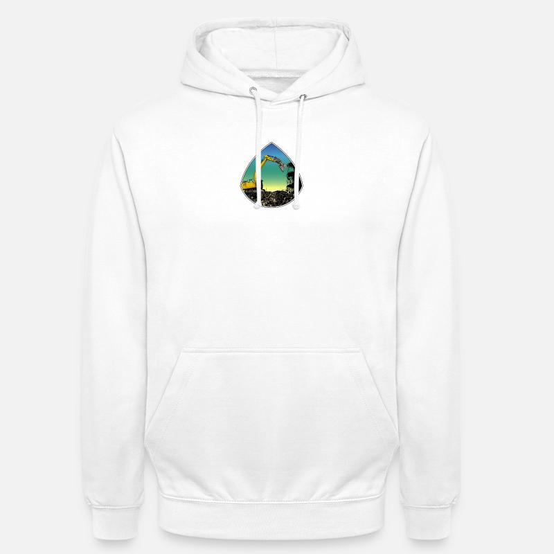 Tear-off excavator - Unisex Hoodie - white