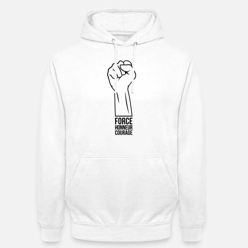Force Honneur Courage - Sweat-shirt à capuche unisexe - blanc