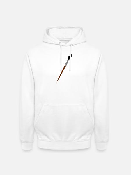 paint brush - Unisex Hoodie - white