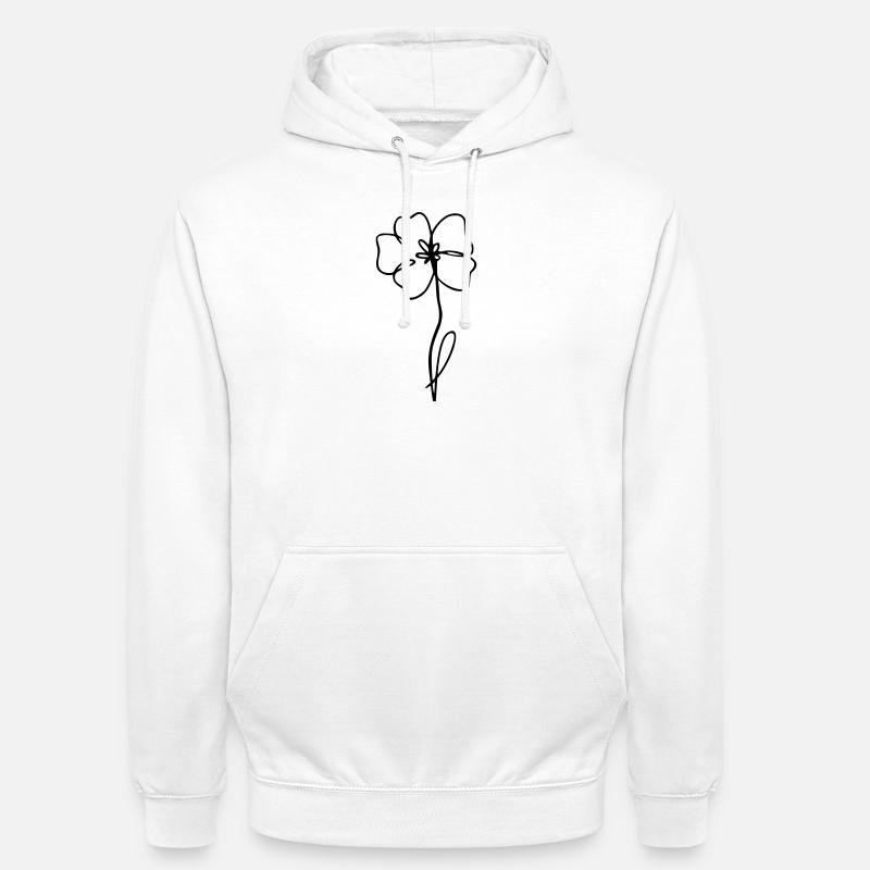 pavot - Sweat-shirt à capuche unisexe - blanc