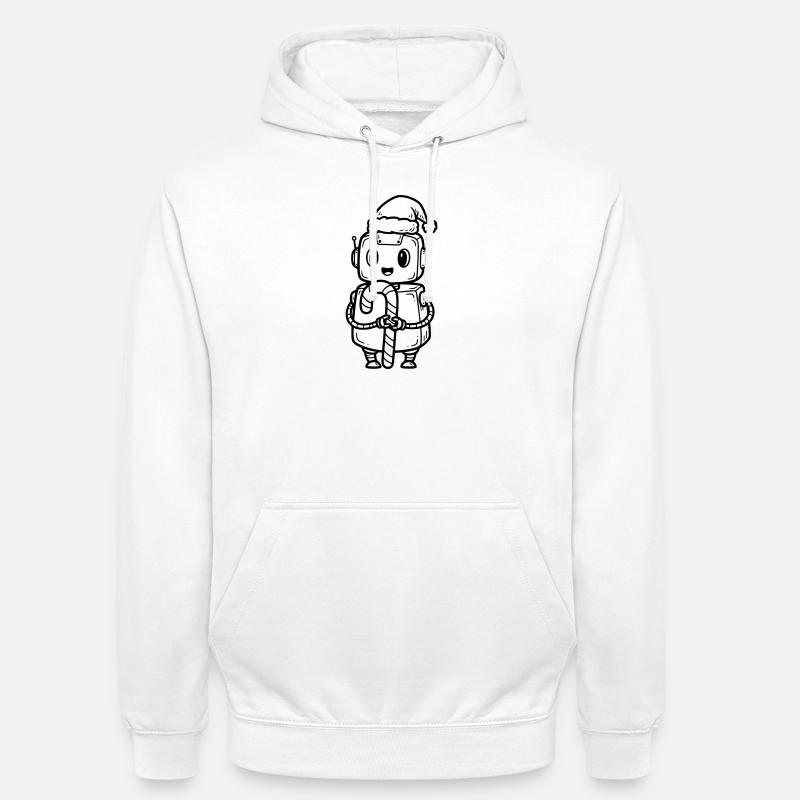 Süßer Weihnachtsjunge mit Geschenk - Unisex Hoodie - Weiß