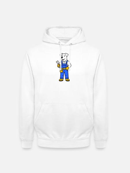 dog plumber - Unisex Hoodie - white