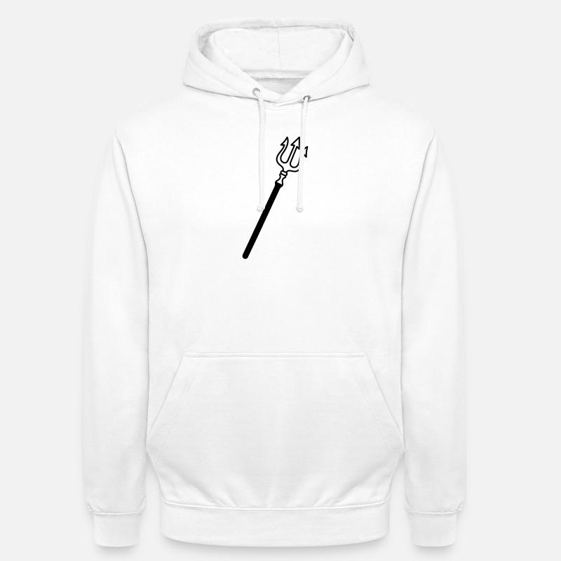 trident - Sweat-shirt à capuche unisexe - blanc