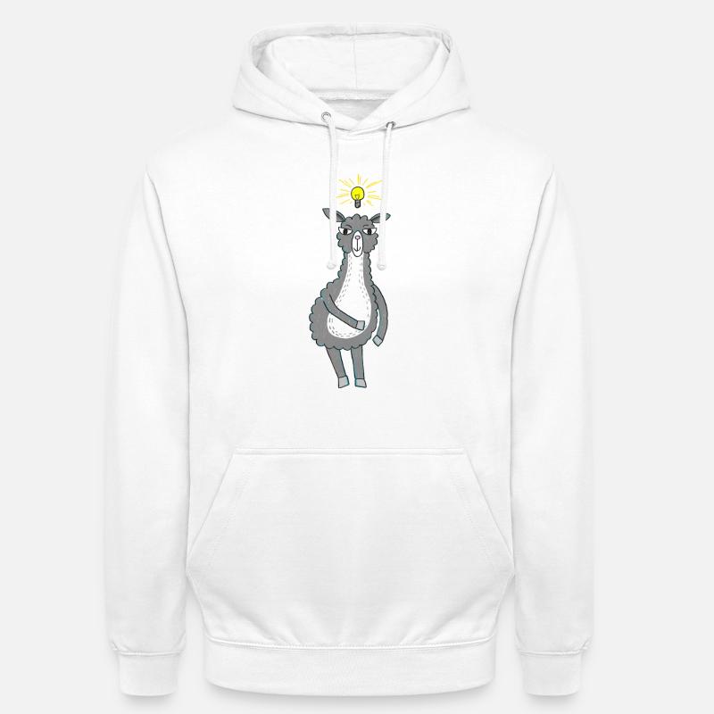 Lama hat eine Idee - Unisex Hoodie - Weiß