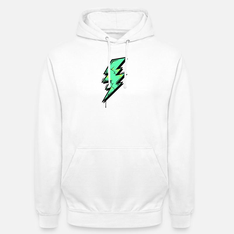 Style Éclair Éclair Abstrait - Sweat-shirt à capuche unisexe - blanc