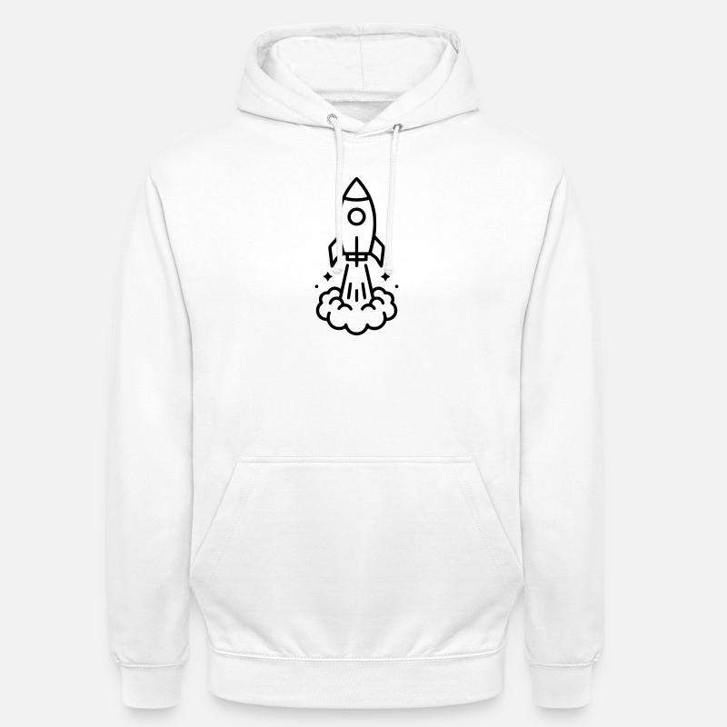 Rocket Launch Space Icon - Unisex Hoodie - white