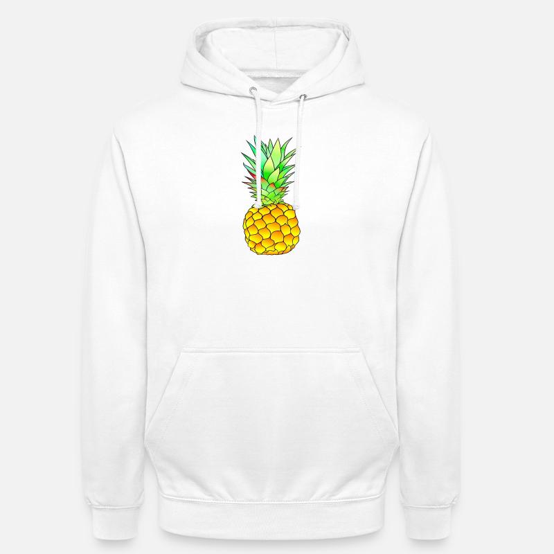 Ananas - Sweat-shirt à capuche unisexe - blanc