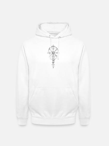 Nordisch Runenamulett Design - Unisex Hoodie - Weiß