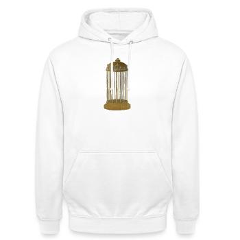 Golden Cage - Unisex Hoodie - white - Front - AI Model Male 185 dark (185cm) & AI Model Female 172 dark (172cm)