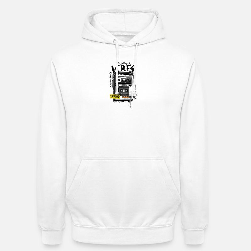 Graffiti de cassette rétro - Sweat-shirt à capuche unisexe - blanc