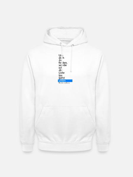 list - Unisex Hoodie - white