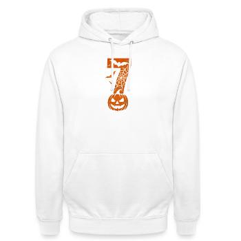 Fun 67 Number 6-7 6 7 Matching Halloween Six Sieves - Unisex Hoodie - white - Front - AI Model Male 185 dark (185cm) & AI Model Female 172 dark (172cm)