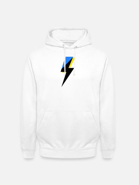 Blue and Yellow Geometry - Unisex Hoodie - white