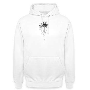 Wanderlust - Unisex Hoodie - Weiß - Vorne - AI Model Male 185 dark (185cm) & AI Model Female 172 dark (172cm)