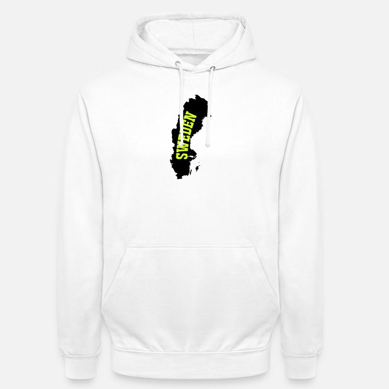 Lettrage néon suédois - Sweat-shirt à capuche unisexe - blanc