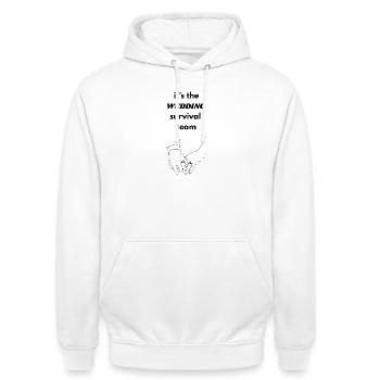 Zweisamkeit Linienkunst - Unisex Hoodie - Weiß - Vorne - AI Model Male 185 dark (185cm) & AI Model Female 172 dark (172cm)