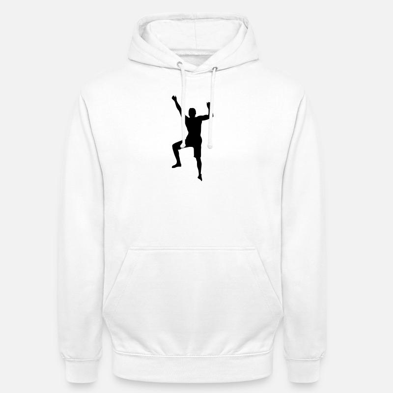 Grimper Power Man – Défi Bloc - Sweat-shirt à capuche unisexe - blanc