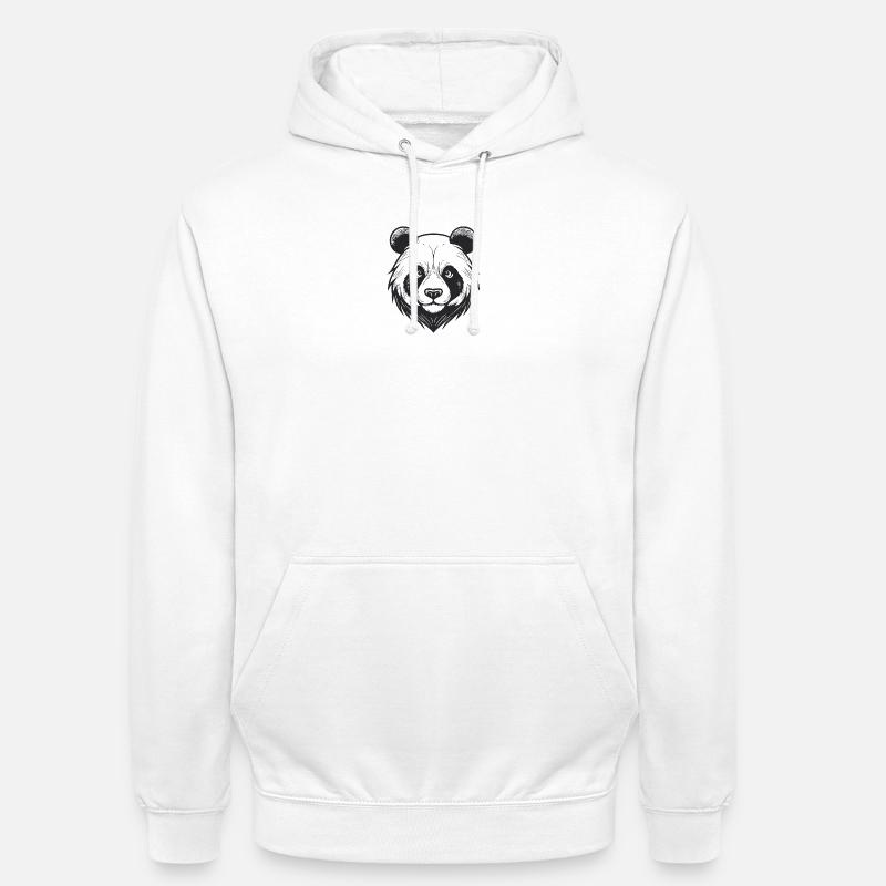 Visage d’ours avec breloque d’animal sauvage - Sweat-shirt à capuche unisexe - blanc