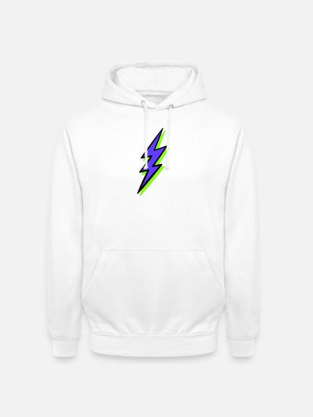 Abstract Ray in Neon Tones - Unisex Hoodie - white