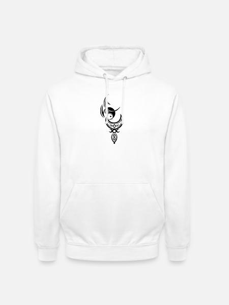 Moon with goddess, triple moon - Unisex Hoodie - white