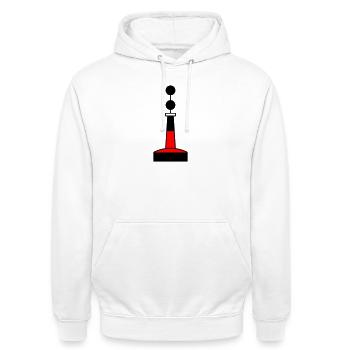 Tonne - Boje Nordsee Segeln Ostsee Maritim - Unisex Hoodie - Weiß - Vorne - AI Model Male 185 dark (185cm) & AI Model Female 172 dark (172cm)