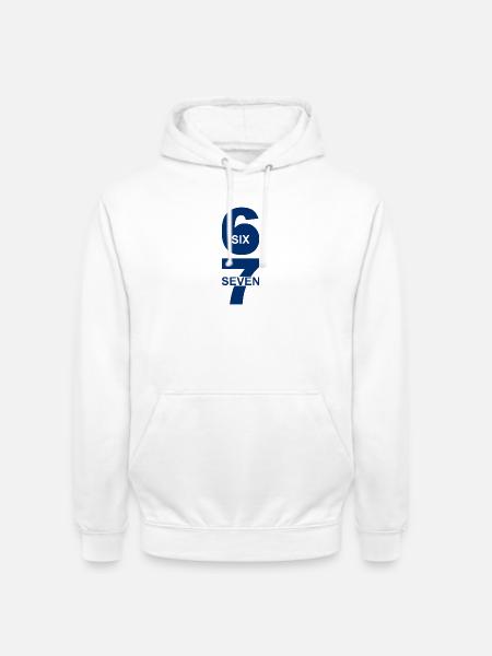 Six Seven - 67 - Meme - Basketball - 6-7 - Unisex Hoodie - Weiß