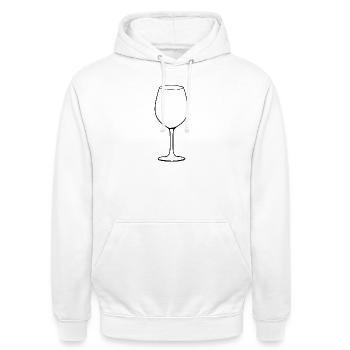 Wein Weinglas Rotwein Weintrinker Geschenk - Unisex Hoodie - Weiß - Vorne - AI Model Male 185 dark (185cm) & AI Model Female 172 dark (172cm)