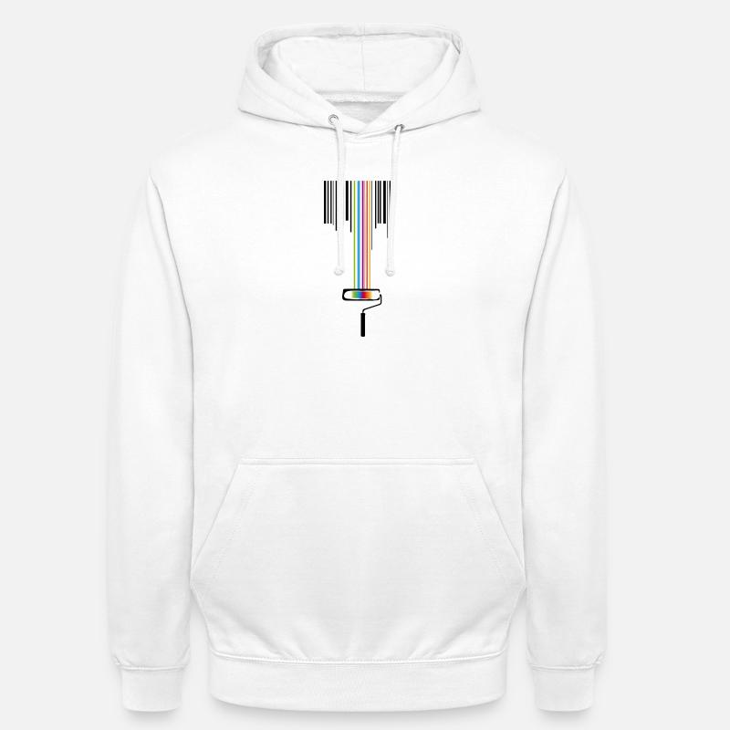 Farbrolle mit Strichcode - Unisex Hoodie - Weiß