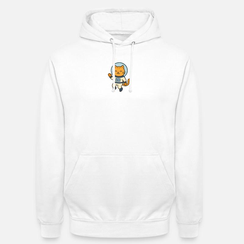 Astrochat - Sweat-shirt à capuche unisexe - blanc