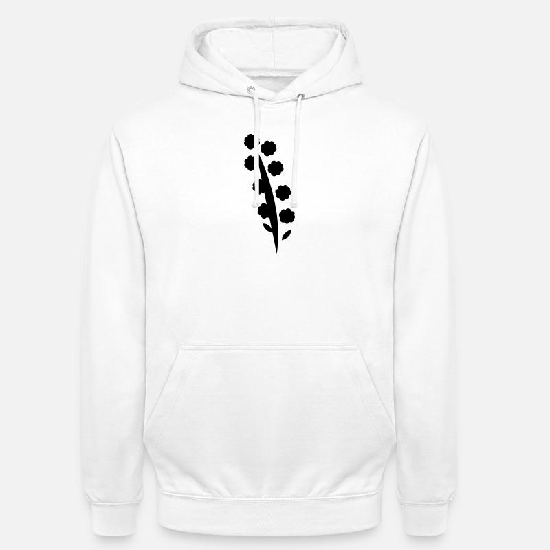 Fleur - Sweat-shirt à capuche unisexe - blanc