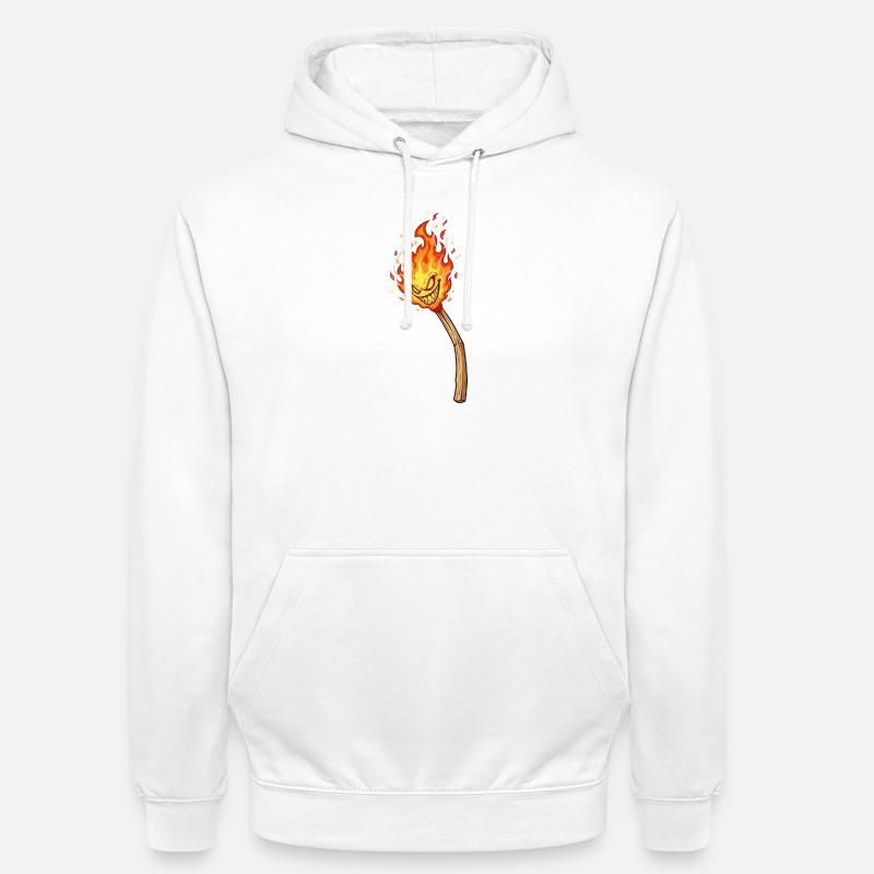 Lodernder Flammenkobold - Unisex Hoodie - Weiß
