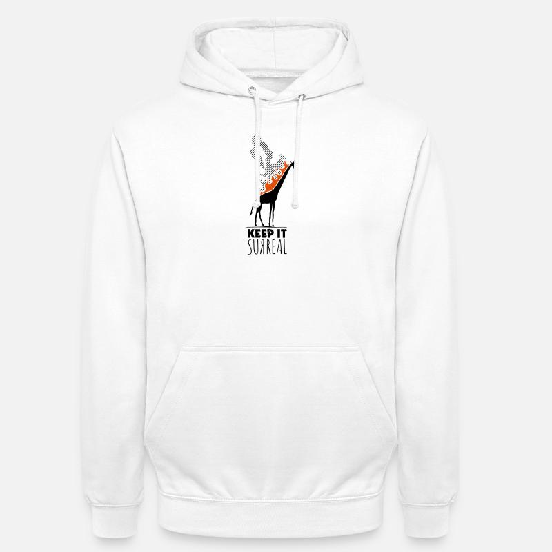 Keep It Surreal Giraffe - Statement - Unisex Hoodie - Weiß