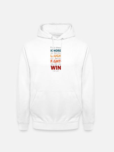 Dann gewinnst du - Unisex Hoodie - Weiß