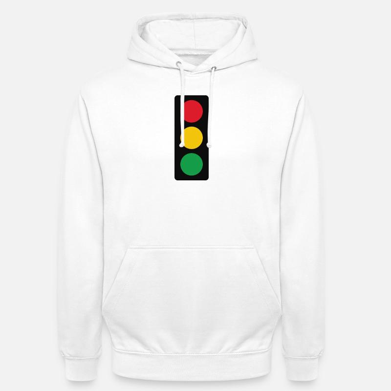 Feu de signalisation - Sweat-shirt à capuche unisexe - blanc