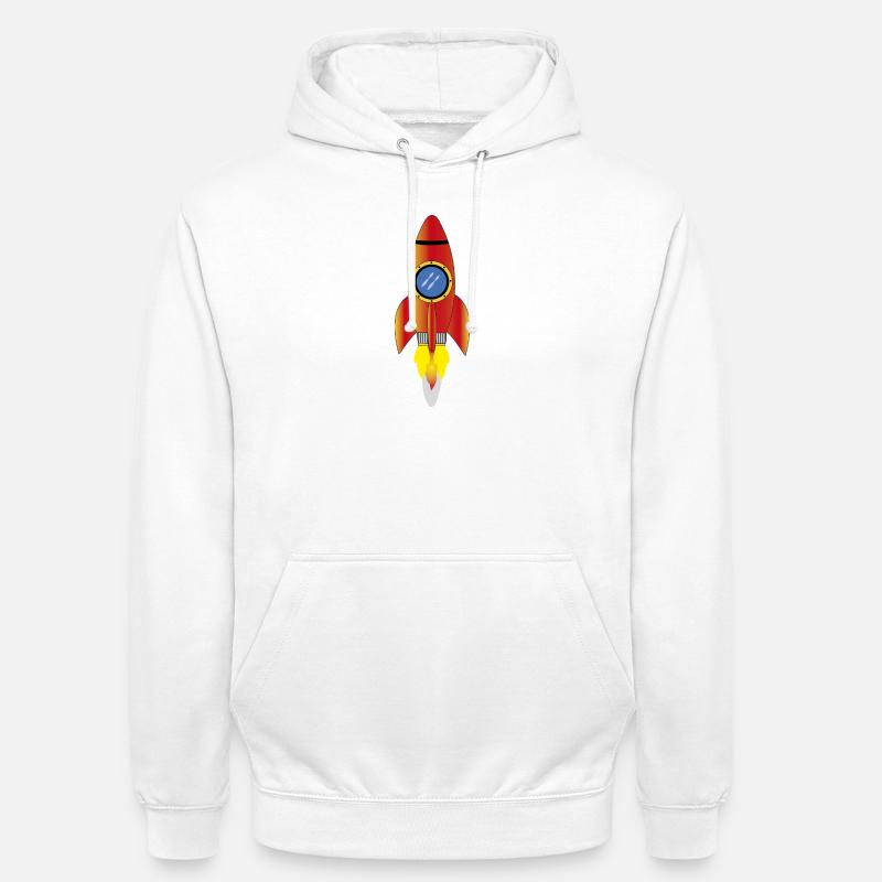 Fusée - Sweat-shirt à capuche unisexe - blanc